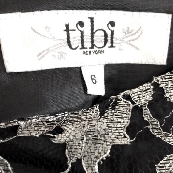 TIBI Metallic Floral Lace Open Back Mini Dress - Picture 14 of 15